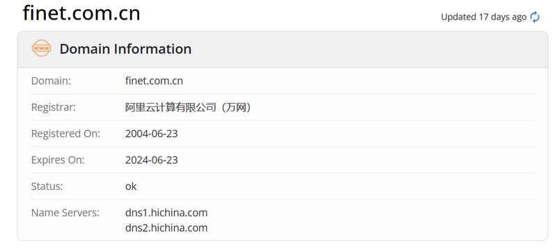 财华智库whois.com域名年限数据