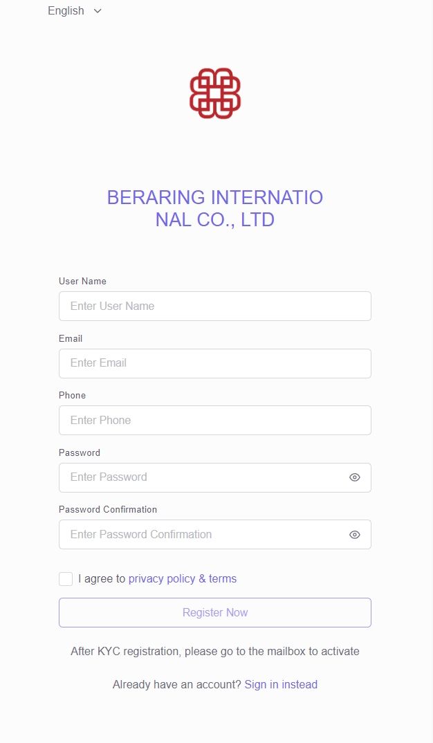 Beraring International Co., Ltd如何开户2