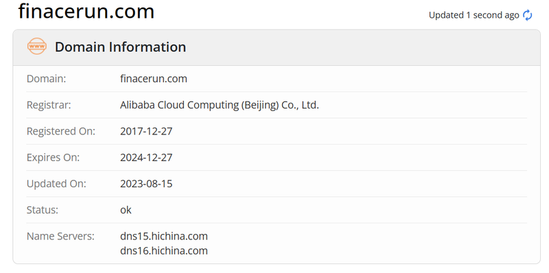 奔跑财经whois.com域名年限数据