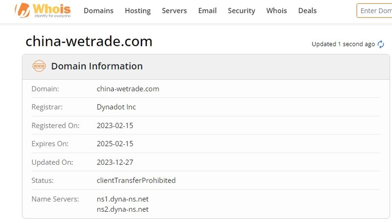 Wetrade Whois注册