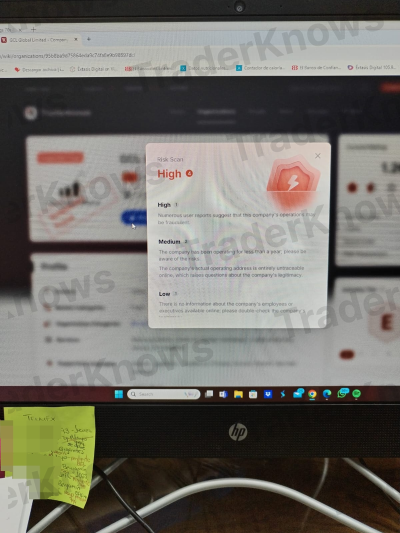 GCL Global Limited在TraderKnows上的评分
