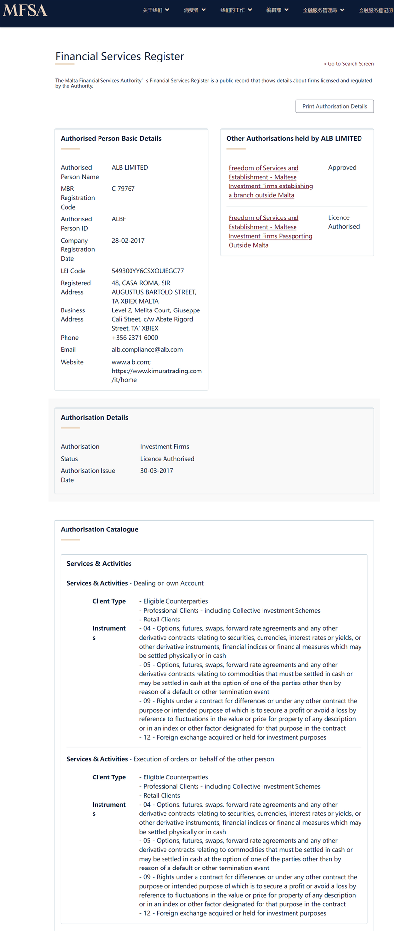 ALB Limited