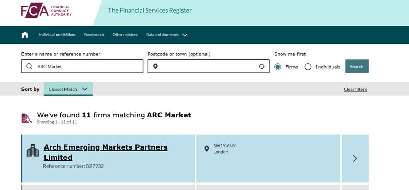 ARC Market的監管信息