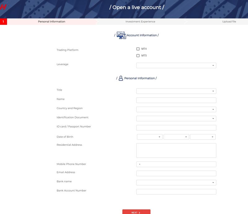 Registration steps