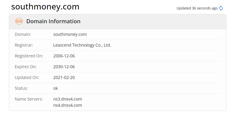 南方財富whois.com域名年限數據
