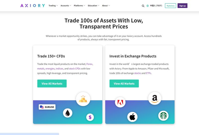 Axiory Website chính thức