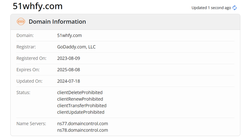51ForexRebate whois.com domain age data