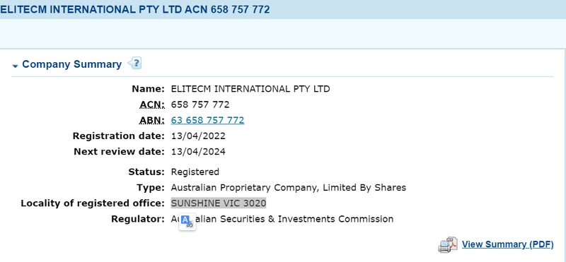 ELITECM INTERNATIONAL