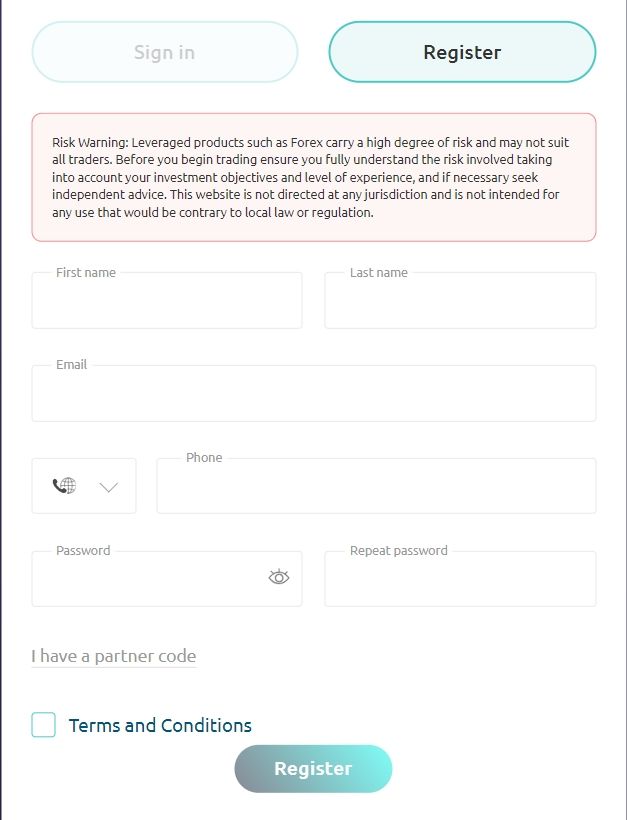 Sway Markets的注册步骤