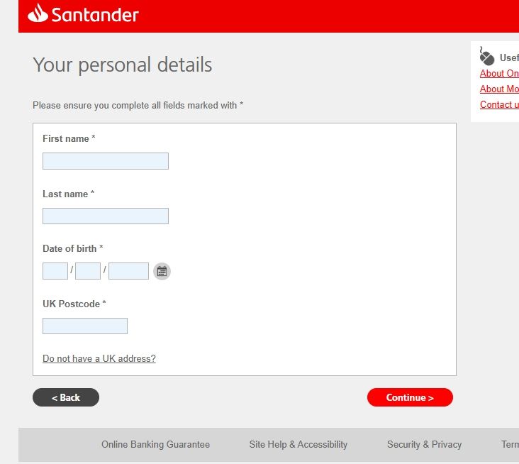 santander賬戶註冊3