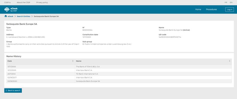 Luxembourg Financial Sector Supervisory Commission (CSSF) Regulatory Inquiry