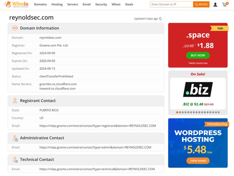 Reynold International Securities Ltd. domain information