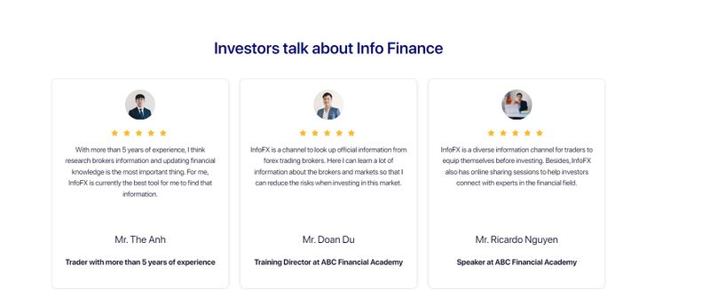 InfoFX的网站业务板块3