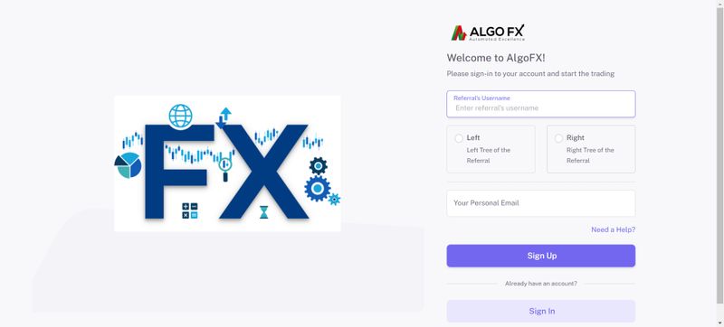 AlgoFX's Account Registration Process