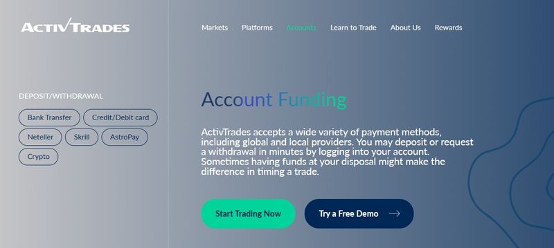 Deposit and Withdrawal Methods