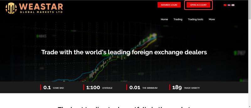 Weastar Global Markets Ltd的開戶