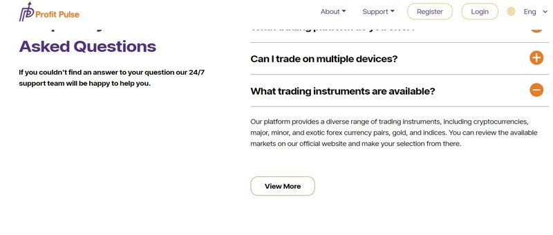 Profit Pulse Finance可交易资产