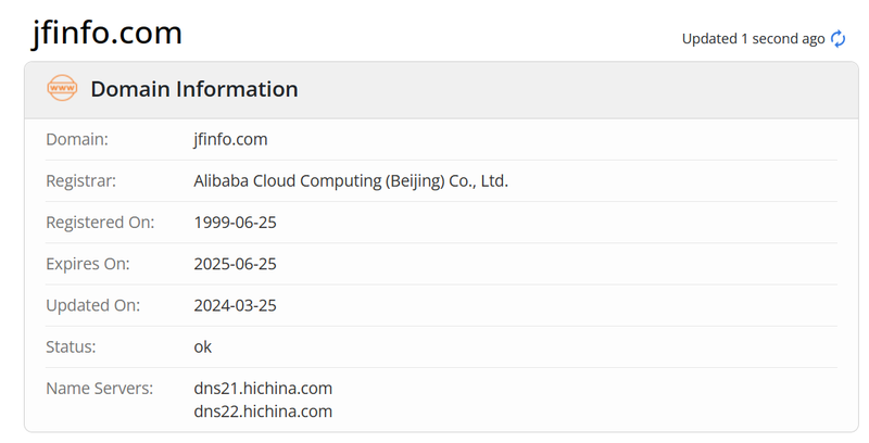 巨丰财经whois.com域名年限数据