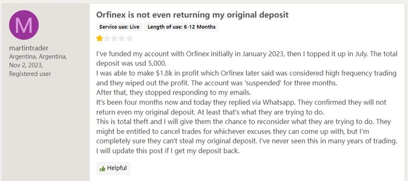 Orfinex的负面舆情-1