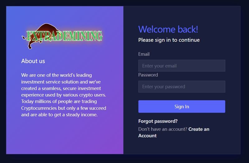 Fxtrademining的账户登录
