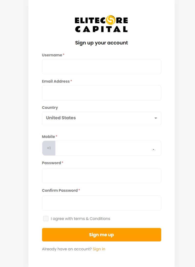 Elitecore capital registration