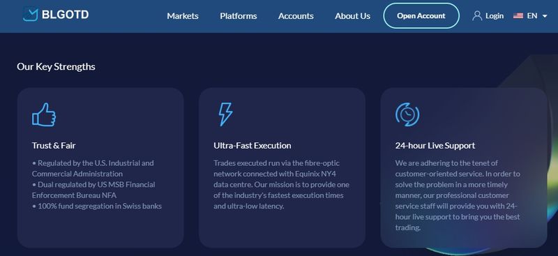 Thông tin quản lý được hiển thị trên trang web của BLGOTD