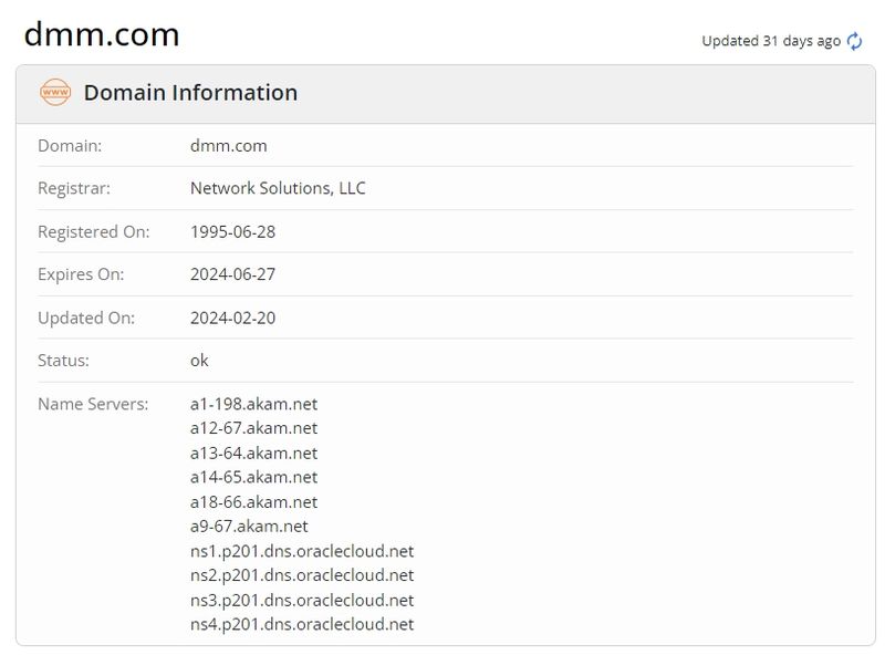 DMM Whois Registration