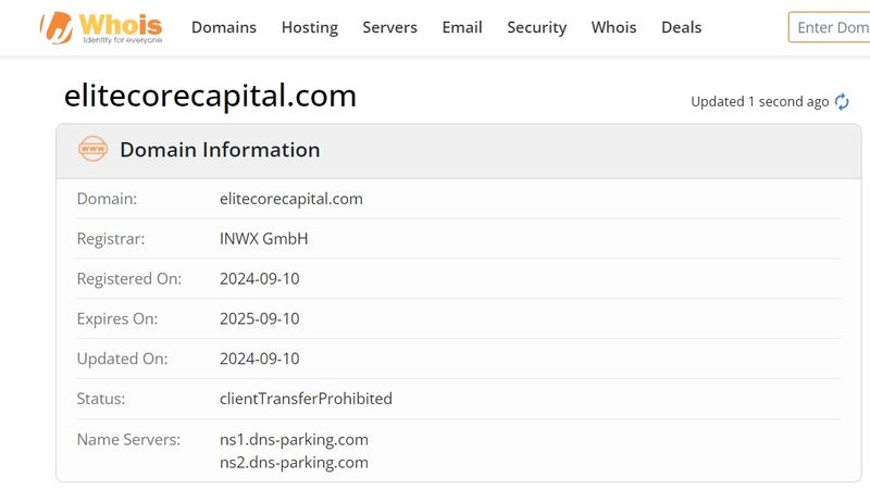 Elitecore capital domain registration
