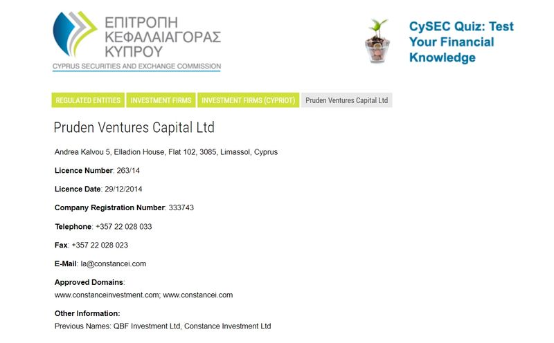 Pruden Ventures Capital Ltd公司