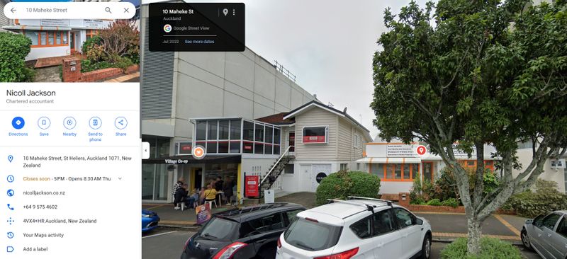 Actual company found at the Google Maps queried address