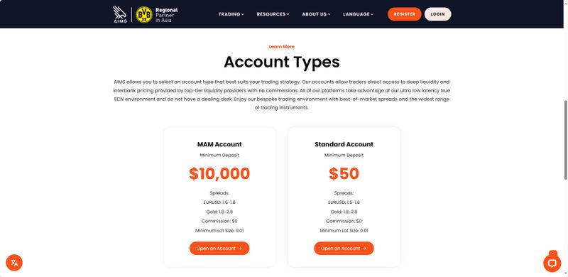 Account types