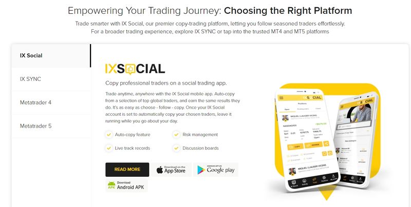 INFINOX trading platforms