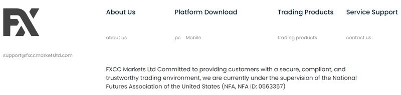FXCC Markets Ltd regulatory statement