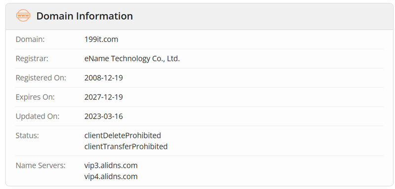 Internet Data Information Network whois.com domain age data