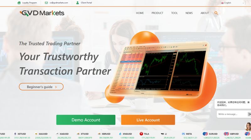 GVD Markets trang web chính thức